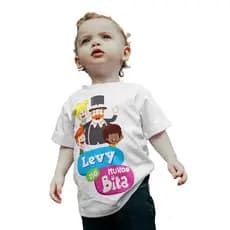 Camisa Camiseta Infantil Mundo Bita C/ Nome Festa Personaliz