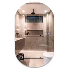 Espelho Decorativo Oval 50x40cm Para Sala Banheiro Quarto