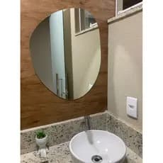 Espelho Organico Grande Decorativo Abstrato Tendência Moda Super Lançamento Luxo Para Banheiro Sala