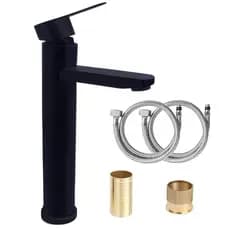 Torneira Para Banheiro Cuba Lavatório De Aço Inox Metal Alta Pressão Gourmet Monocomando Misturador