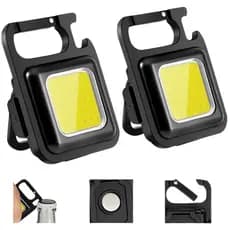 Kit Duas Lanternas Mini Potente Forte Laser Holofote Emergência Chaveiro Carro Militar Led Tatica De