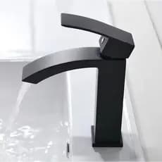 Torneira Cascata De Inox Para Lavatório Banheiro Gourmet Preto Fosco Monocomando Agua Quente e Fria