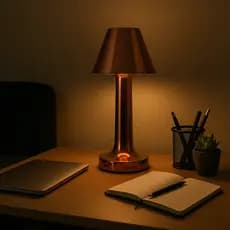 Luminária Recarregável Usb De Mesa Em Cupula Abajur Moderno Para Quartos Casal Criado Mudo Cabeceira