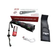LANTERNA LED RECARREGÁVEL LANTERNA 200METROS LANTERNA LOF-1060