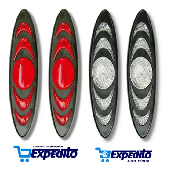 Par de Protetor de Porta Olho de Gato Luminoso Elipse Universal Autopoli