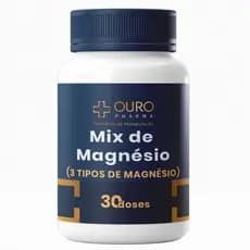 Mix Poderoso de Magnésio 3 TIPOS DE MAGNÉSIO Treonato + Bisglicinato + Malato 30 ou 60 Doses