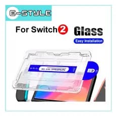 Película de Vidro Temperado 9H com Aplicador para Nintendo Switch 2 – Anti-Riscos e Instalação Fácil