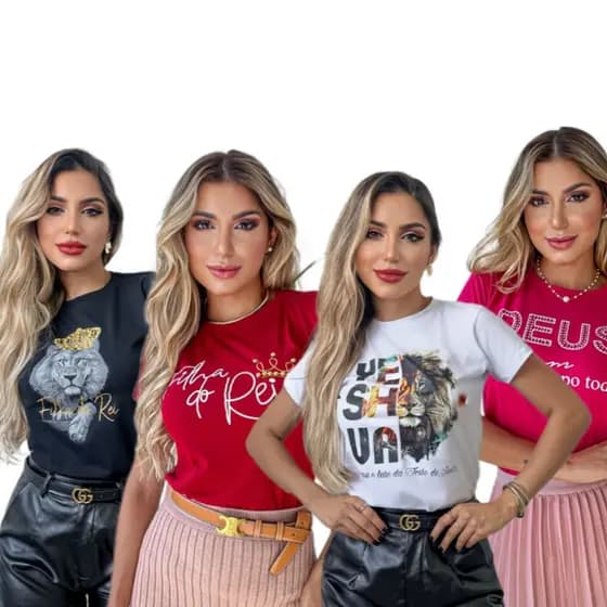 Blusa Tshirt Feminina Moda Evangélica Camiseta de algodão