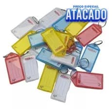 Chaveiro Plástico Com Etiqueta Identificação - Waleu