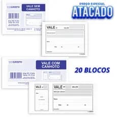 20 Bloco Vale Com ou Sem Canhoto Sidgraph Atacado