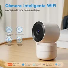 COIBEU Câmera de segurança Inteligente 1080P Wifi PTZ com sensor Detecção movimento App Tuya Câmera