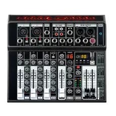 COIBEU Mixer de Palco Profissional 4 Canais | Entradas USB/Bluetooth | Efeitos DSP | Alimentação 5V