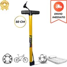 BOMBA DE AR ENCHER PNEU BICICLETA MANUAL 50CM PROFISSIONAL | ENCHIMENTO RÁPIDO | PNEU, BOIA E BOLA