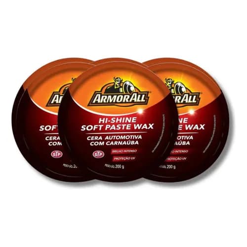 Cera Automotiva Com Carnaúba Pasta Stp 200g - Armor All - 3 Unidades