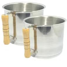 Kit Canecão Alumínio Grande Nº20 e 22 Reforçado Caneca Leiteira 5,2L/6,8L  Linha Hotel Industrial