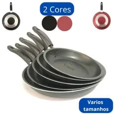 Jogo 5 Frigideira Antiaderente Omelete Ovo Tapioca Crepe Frigideiras Francesa Não Gruda Grande