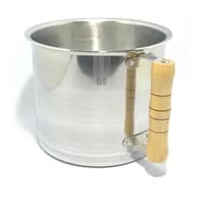Canecão Alumínio Grande Nº20 Reforçado Caneca Leiteira 5,2 Litros Linha Hotel Industrial Fervedor com Cabo de Madeira