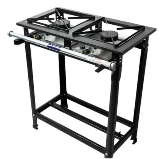Fogão Industrial 2 Bocas 30x30cm Alta Pressão P5 JCN Grelha Aço Carbono