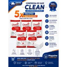 Kit 5 Pacotes Gaze Hidrófila 13 Fios 7,5x7,5cm - Curativo e Estética Alta Absorção