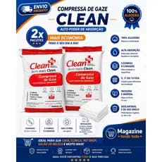 Kit 2 Pacotes Gaze Hidrófila 13 Fios 7,5x7,5cm Curativo e Limpeza - Alta Absorção