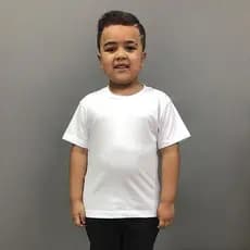 Kit 5 Camiseta Branca Infantil Escola Sublimação Blusa Premium Atacado Uniforme Fabrica