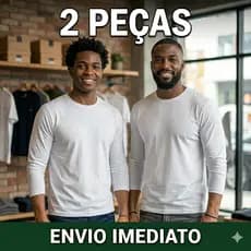 2 Blusas Masculinas Manga Longa Básicas ou 1 Envio Imediato Pronta Entrega Atacado Poliéster