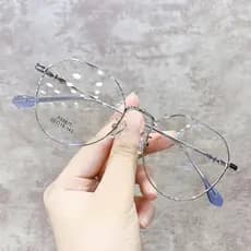 2023 Novo Estilo de Óculos Planos Anti-Azul Luz Feminino Moda Feminina Óculos Retro Metálicos Versão Coreana Grande Moldura Pode ser Combinada com Moldura de Óculos Myopia