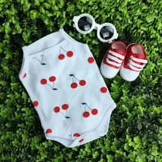 Body Alcinha Bebe Menina  Roupa Verão Estampado 100% Suedine