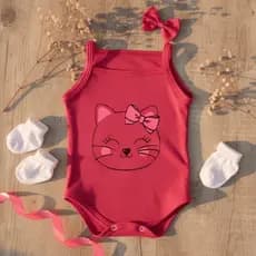 Body Alcinha Bebe Menina  Roupa Verão Estampado 100% Suedine