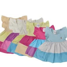 Vestido Bebe Infantil 3 Marias c/ Babado Menina Verão 100% Algodão SORTIDOS