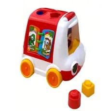 Carrinho infantil ônibus brinquedo crianças bebê colorido interativo civersão