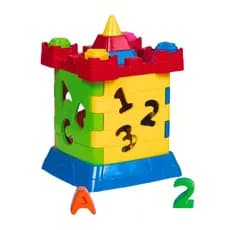 Castelo interativo monta encaixa brinquedos educativos infantil colorido