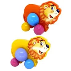 Brinquedo Leão Interativo Sensorial Infantil Bebê Educativo Com Rodas Coloridas