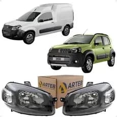 Farol Uno /Fiorino /Vivace Way 2011 A 2015 Mascara Negra Original Arteb LADO DIREITO