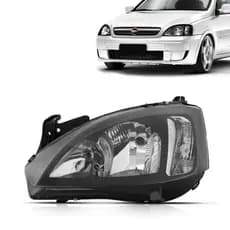 Farol Novo Corsa Montana 2003-2012 Original Arteb H7 H1 Mascara Negra - Lado Esquerdo