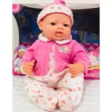 boneca bebê fofucha emite som, mexe a boca os olhos,mama,ronca,chora,canta e dorme.