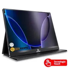 Monitor Externo Portátil IPS TOUCH SCREEN Ultra Slim Fino Gamer 15.6 Polegadas 1080p Full Hd Áudio Estéreo Peso Leve