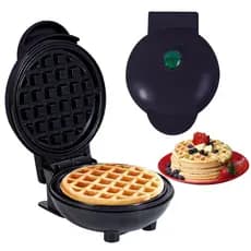 220V Maquina De Waffles Eletrica Mini Portatil Antiaderentes Lanche De Café Da Manhã Cozinha