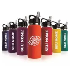 Garrafa Squeeze 500Ml Inoxidavel Fosca Garrafa Academia Escola Esporte Envio 24H