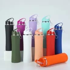 Garrafa de alumínio 750ml mosquetão, Garrafa De Água Resistente C/ Bico Canudo  Academia, Escola, Trabalho