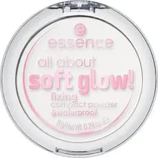 Pó compacto translúcido essence all about soft glow! Á prova d'água