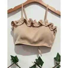 cropeed feminino com bojo alfaiataria -D-4