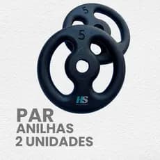 Par Anilha Pintada 5kg Academia Musculação Peso de Treino Funcional Exercício Casa Fitness Equipamen