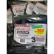 15 Sacos de Lixo Resistentes 300 Litros