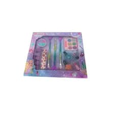 Kit De Maquiagem Infantil Sereia Com Esmalte Batons sombra lixa de unha