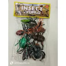 Kit animais Insetos De Borracha Brinquedo 8 peças sem joaninha