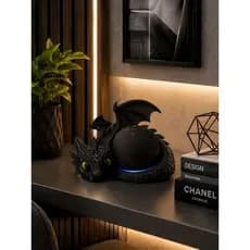 Suporte Dragão Para Alexa Echo Dot 3 4 5 Geração Organizador Decorativo Geek Impressão 3D