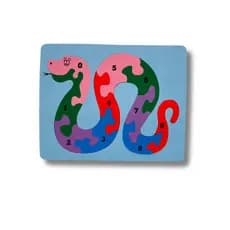 Quebra Cabeça Cobra Numeral 23x18x2mm Educacional para Crianças