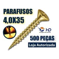 Parafuso Para Madeira Mdf Philips 4,0x35 500un - Caixa - Hd - LMS FERRAMENTAS
