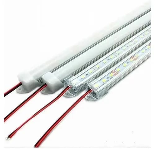 01 Barra Led 12 V ou 24 V Branco C/ Calha 50cm a 100cm SEM PLUG